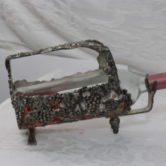 Davco Silver Vintage Wine Bottle Holder - Picture 3 of 4